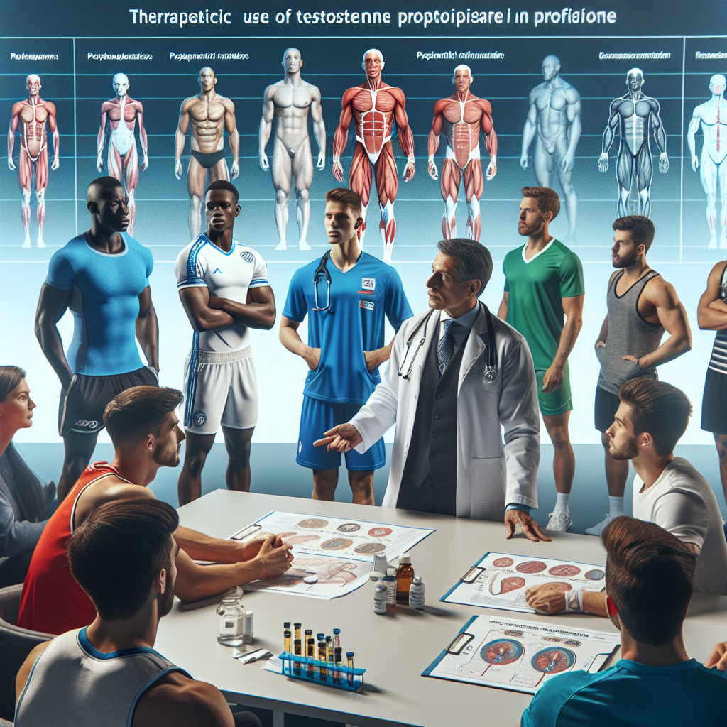 Therapeutic use of testosterone propionate in professional athletes