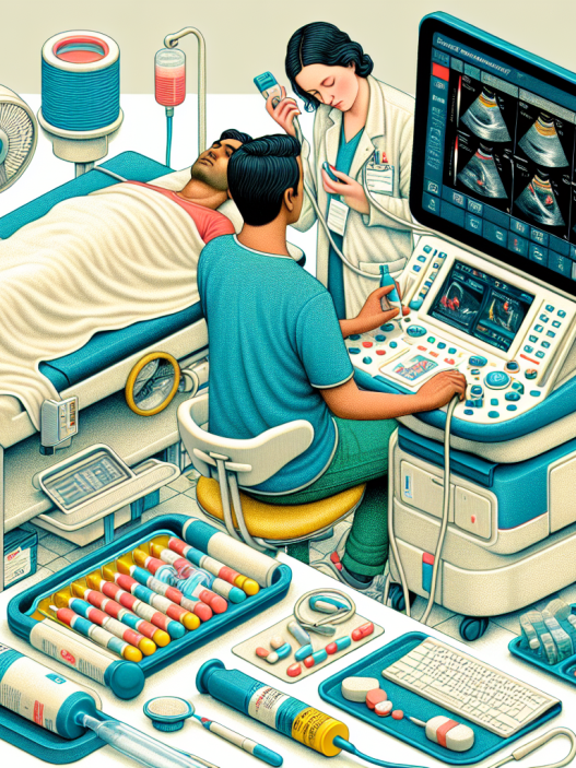 Ultrasound monitoring during oxymetholone compresse therapy