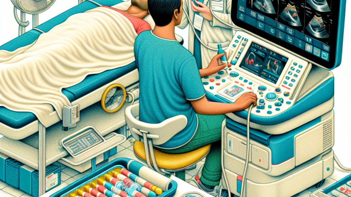 Ultrasound monitoring during oxymetholone compresse therapy